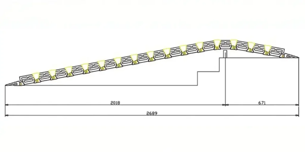 Barrierefreie Rollstuhlrampe Zeichnung Brueckenrampe