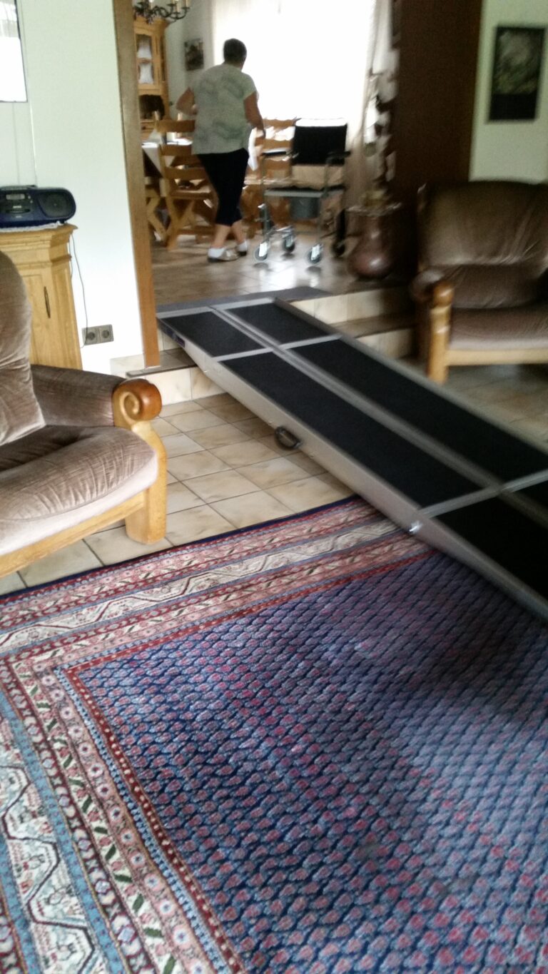 Barrierefreie Rollstuhlrampe in Wohnhaus
