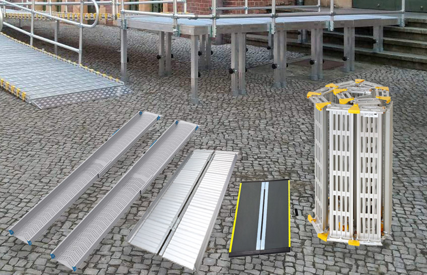 Barrierefreie Rollstuhlrampe Zubehör